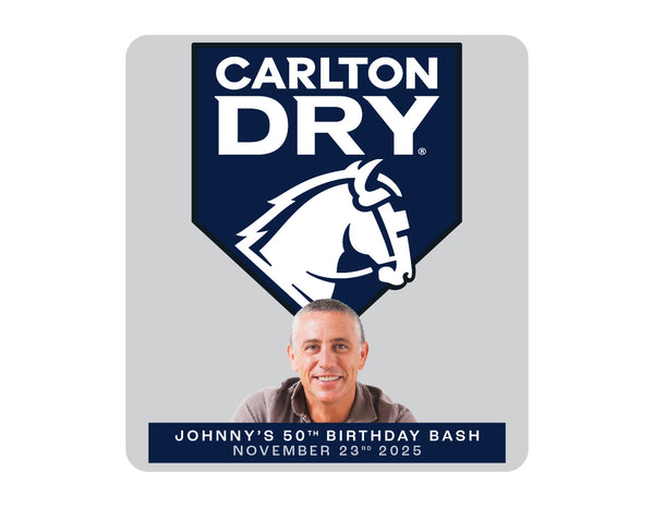CARLTON DRY 24 x 330ml Picture AND/OR Text Labels (beer not included)