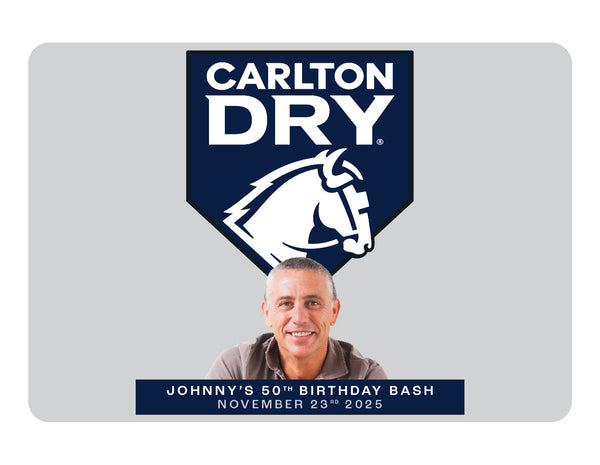 CARLTON DRY 6 x 700ml Picture AND/OR Text Label (beer not included)