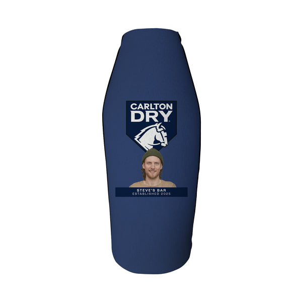 CARLTON DRY Personalised Long Neck Zip Up Coolers with picture and/or text