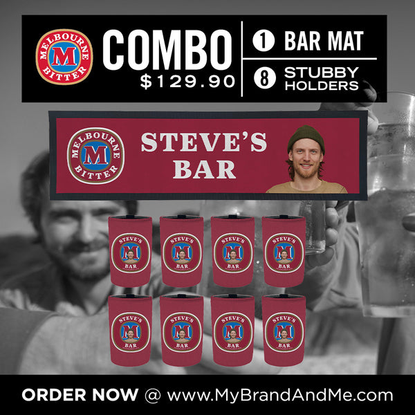 Melbourne Bitter Bar Mat plus 8 x Coolers Combo