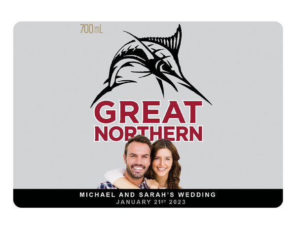 GREAT NORTHERN SUPER CRISP 6 x 700ml Picture Label (beer not included)
