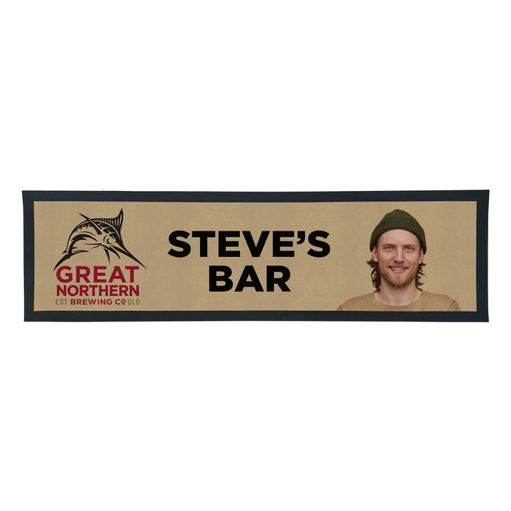GREAT NORTHERN SUPER CRISP Personalised Bar Mats with PICTURE and/or TEXT