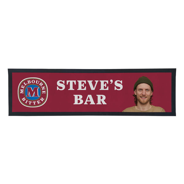 MELBOURNE BITTER Personalised Bar Mats with PICTURE and/or TEXT