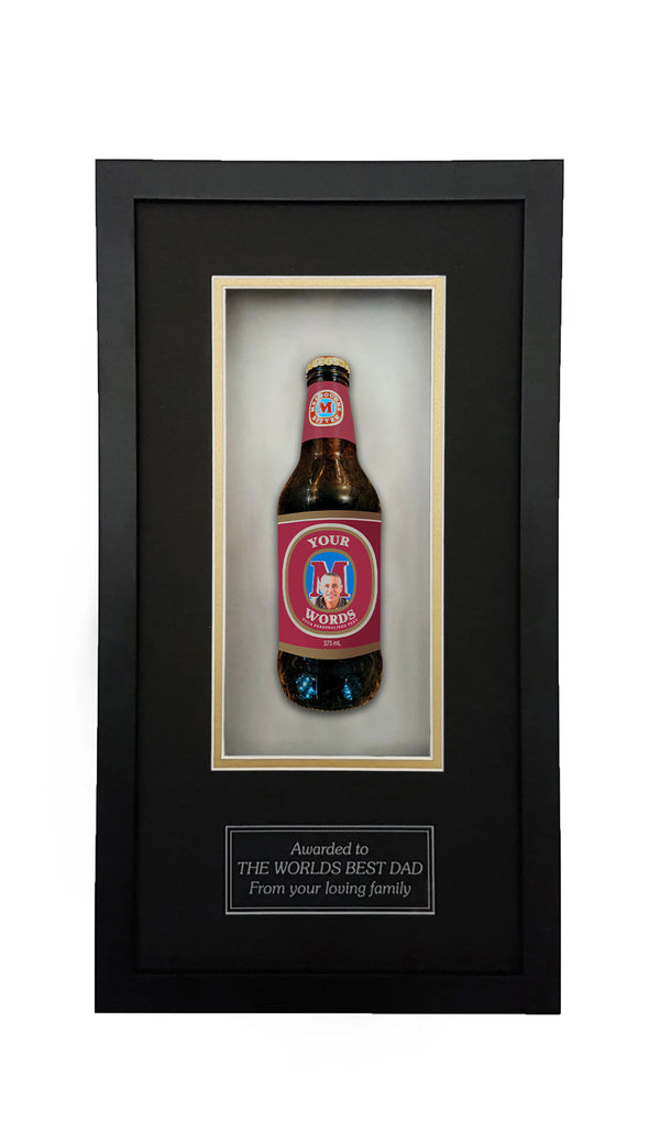 MELBOURNE BITTER Framed Beer Bottle (44cm x 24cm) (beer not included)