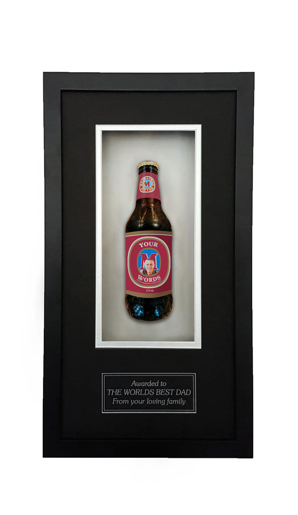 MELBOURNE BITTER Framed Beer Bottle (44cm x 24cm) (beer not included)