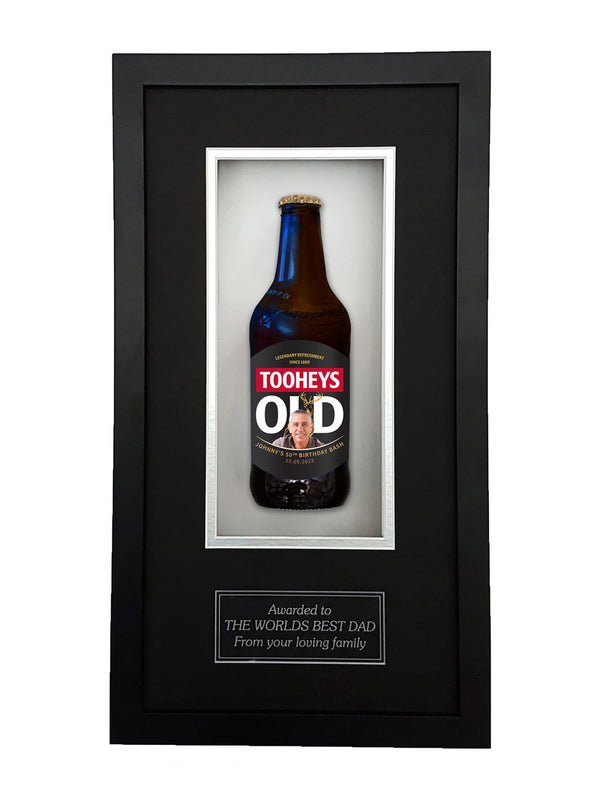 TOOHEYS OLD Framed Beer Bottle (44cm x 24cm) (beer not included)