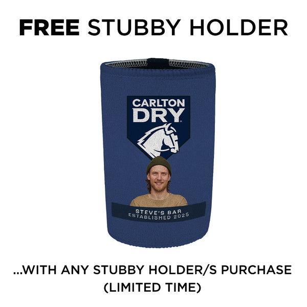 CARLTON DRY Personalised Stubby Holders with PICTURE and/or TEXT