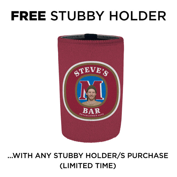 MELBOURNE BITTER Personalised Stubby Holders with PICTURE and/or TEXT (Volume Discounts)