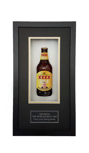 XXXX GOLD Framed Beer Bottle (44cm x 24cm) (beer not included)