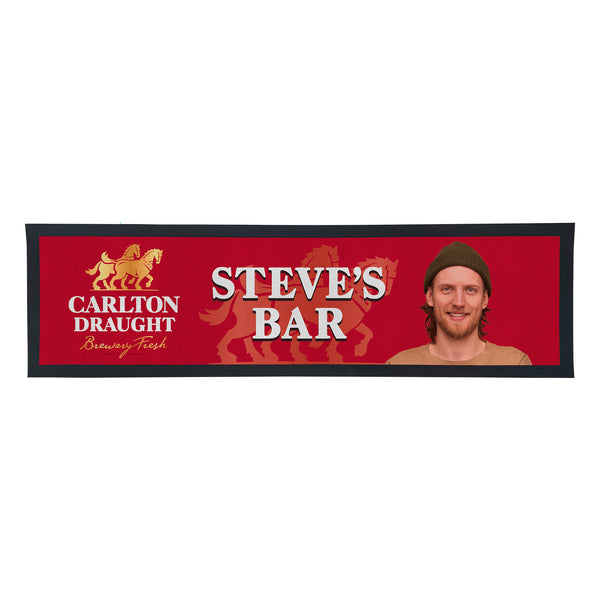 CARLTON DRAUGHT Personalised Bar Mats with PICTURE and/or TEXT