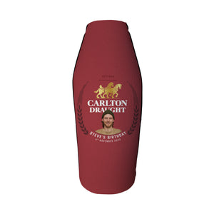 CARLTON DRAUGHT Personalised Long Neck Zip Up Coolers with PICTURE and/or TEXT