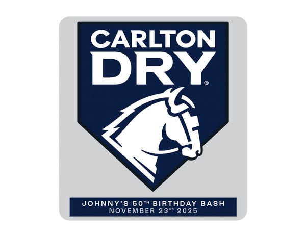 CARLTON DRY 6 x 330ml Picture AND/OR Text Labels (beer not included)