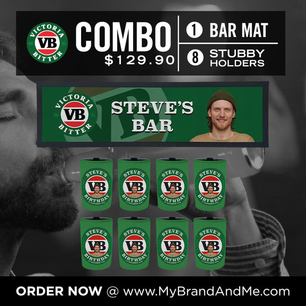 VB Bar Mat plus 8 x Coolers Combo