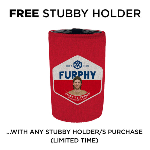 Furphy Crisp Personalised Stubby Holders with PICTURE and/or TEXT