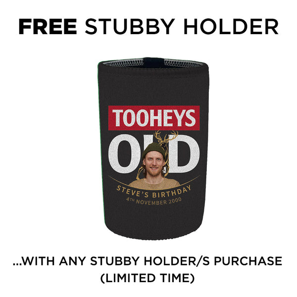 TOOHEYS OLD Personalised Stubby Holders with PICTURE and/or TEXT