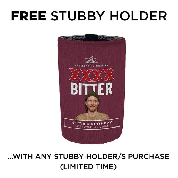 XXXX BITTER Personalised Stubby Holders with PICTURE and/or TEXT