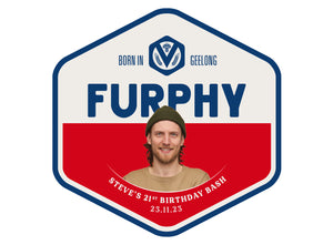 Furphy Crisp 24 x  375ml Stubby labels with PICTURE AND/OR TEXT (beer not included)