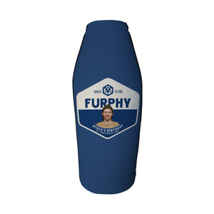 FURPHY CRISP Personalised Long Neck Zip Up Coolers with PICTURE and/or TEXT