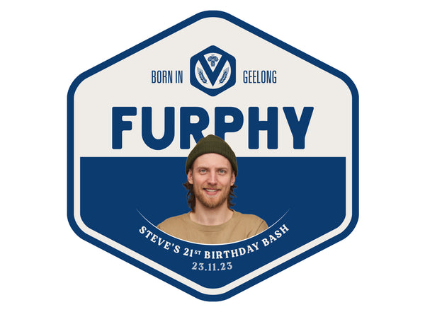 Furphy Original 6 x 375ml Stubby labels with PICTURE AND/OR TEXT (beer not included)