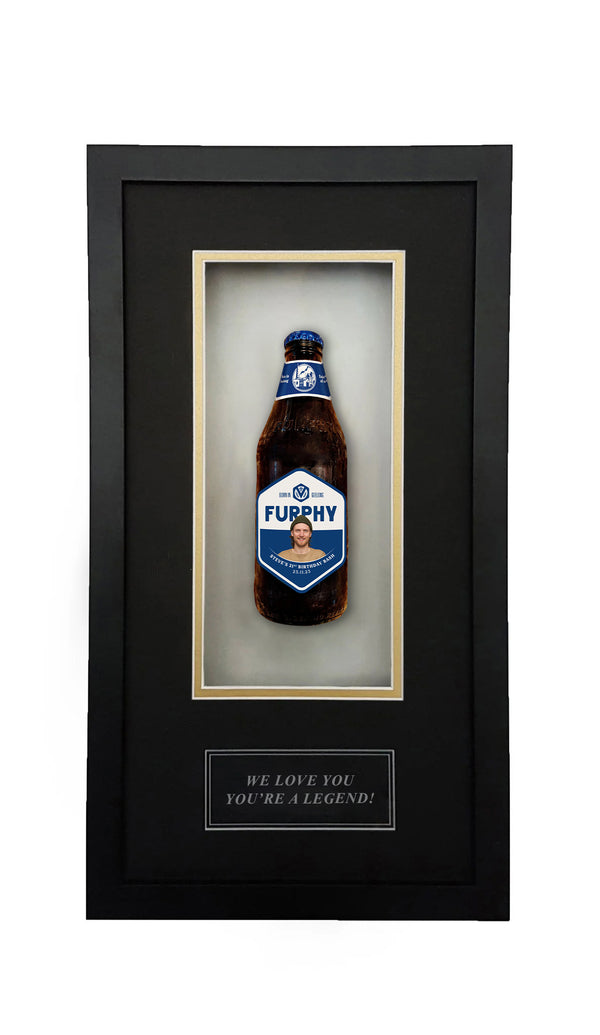 Furphy Original Framed Beer Bottle (44cm x 24cm) (beer not included)