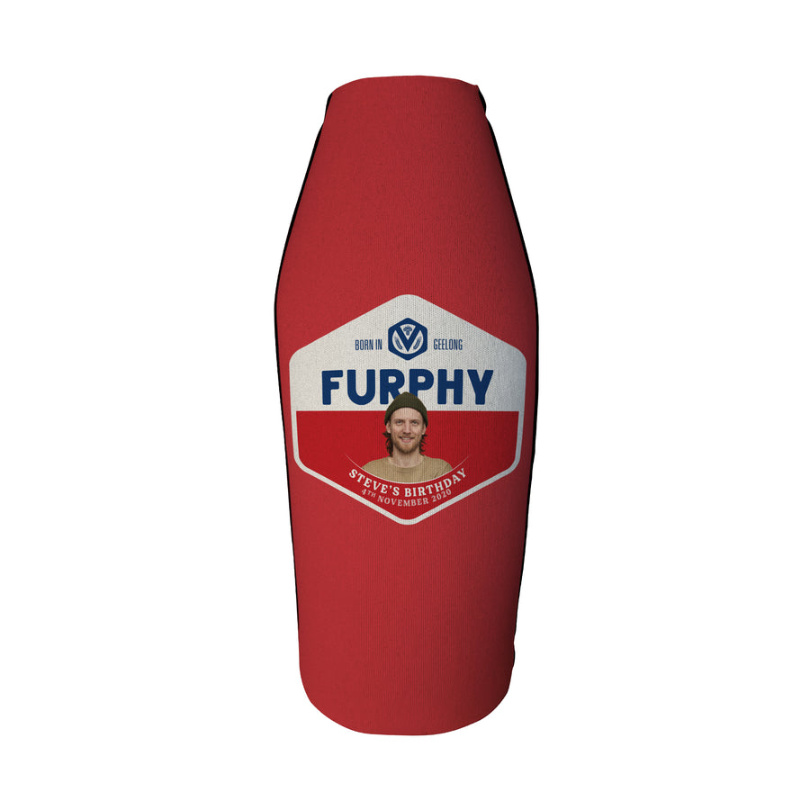 FURPHY ORIGINAL Personalised Long Neck Zip Up Coolers with PICTURE and/or TEXT