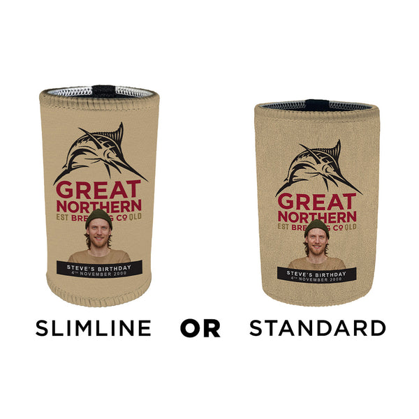 GREAT NORTHERN SUPER CRISP Personalised Stubby Holders with PICTURE and/or TEXT