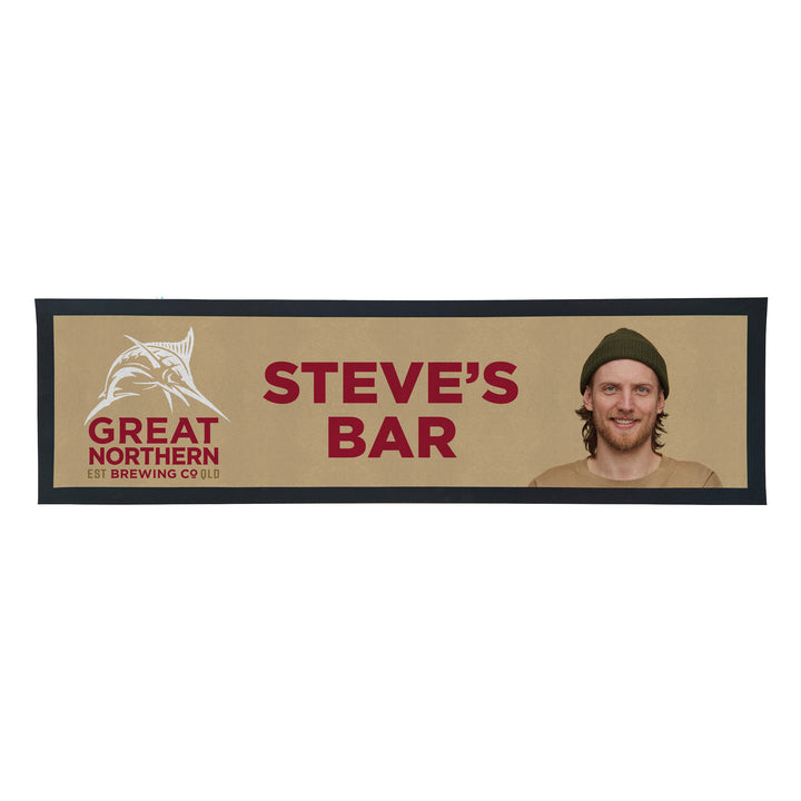 GREAT NORTHERN ORIGINAL Personalised Bar Mats with PICTURE and/or TEXT