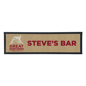 GREAT NORTHERN ORIGINAL Personalised Bar Mats with PICTURE and/or TEXT