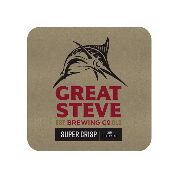 GREAT NORTHERN SUPER CRISP 6 x Personalised Neoprene Coasters NAME CHANGE