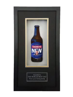 TOOHEYS NEW Framed Beer Bottle (44cm x 24cm) (beer not included)