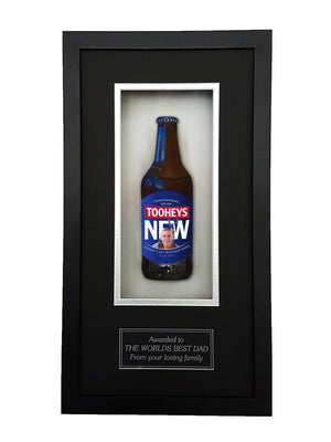 TOOHEYS NEW Framed Beer Bottle (44cm x 24cm) (beer not included)