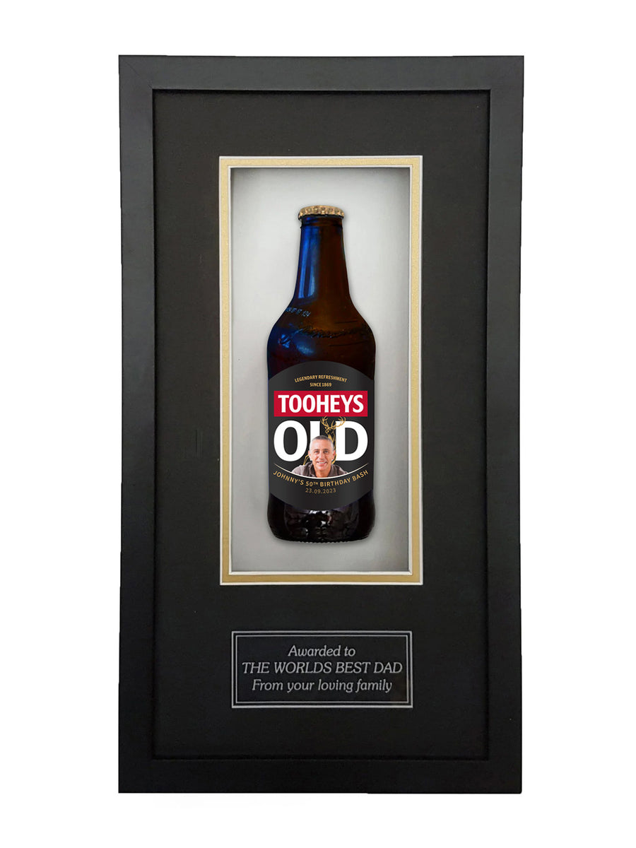 TOOHEYS OLD Framed Beer Bottle (44cm x 24cm) (beer not included)