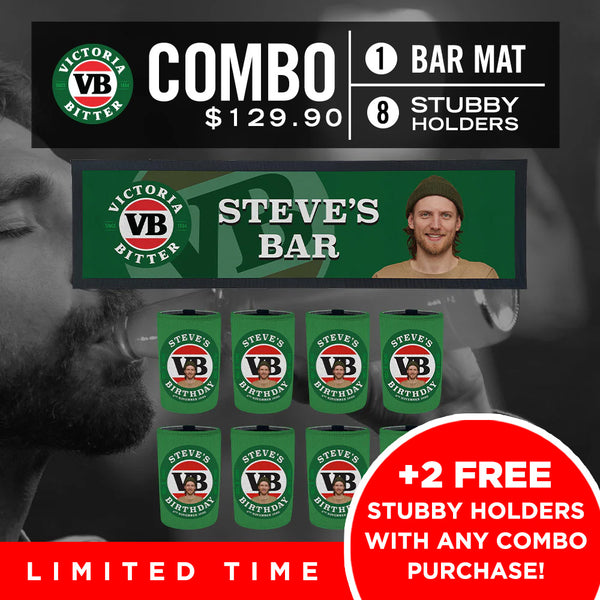 VB Bar Mat plus 8 x Coolers Combo