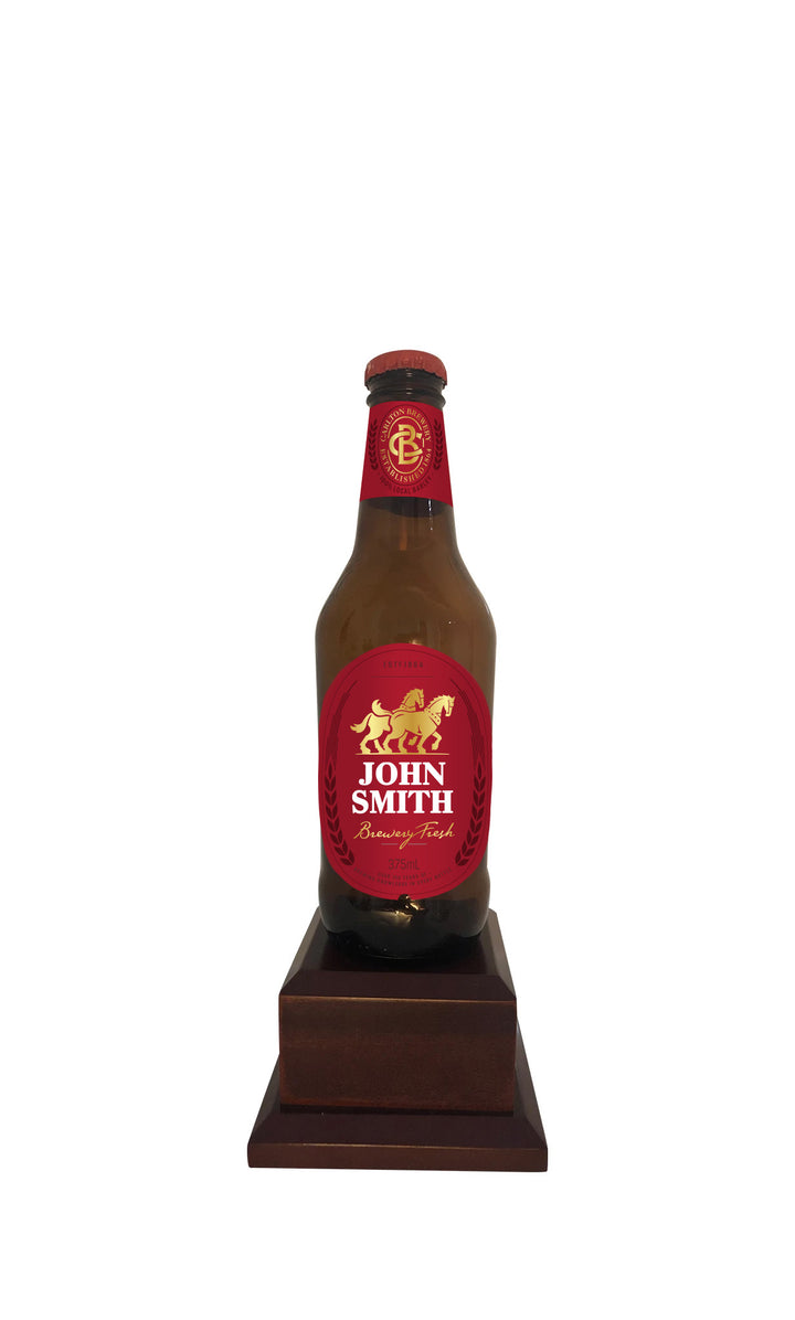 CARLTON DRAUGHT Bottle on Pedestal with NAME CHANGE PERSONALISED LABEL (beer not included)