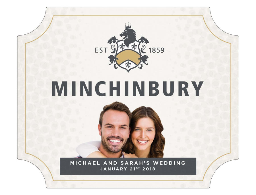 6 x 750ml Minchinbury Brut labels with PICTURE & TEXT-My Brand And Me