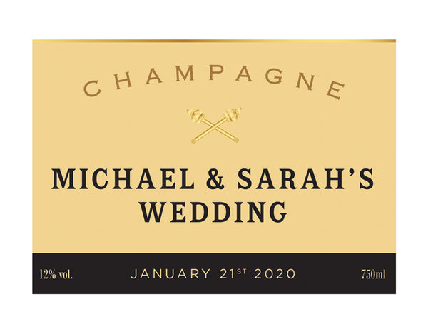 6 x Moët & Chandon Champagne 750ml Complimentary Label With Picture AND/OR Text (champagne not included)
