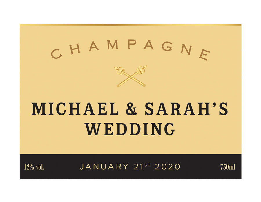 6 x Moët & Chandon Champagne 750ml Complimentary Label With Picture AND/OR Text (champagne not included)