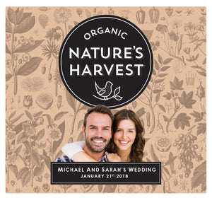 6 x 750ml Nature's Harvest Chardonnay labels with PICTURE & TEXT-My Brand And Me