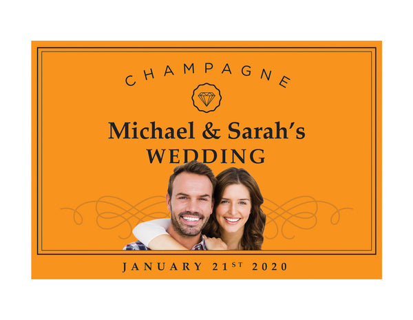 6 x Veuve Clicquot Champagne 750ml Complimentary Label With Picture AND/OR Text (champagne not included)