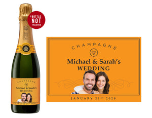 6 x Veuve Clicquot Champagne 750ml Complimentary Label With Picture AND/OR Text (champagne not included)