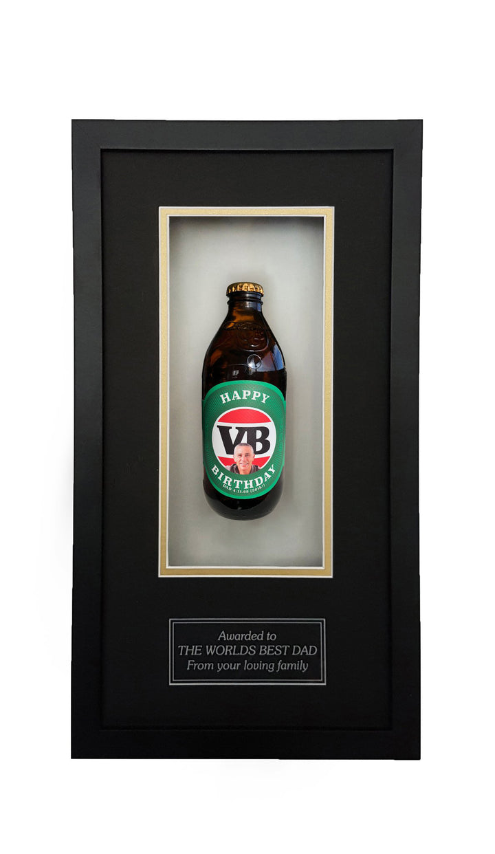 VICTORIA BITTER Framed Beer Bottle (44cm x 24cm)-My Brand And Me
