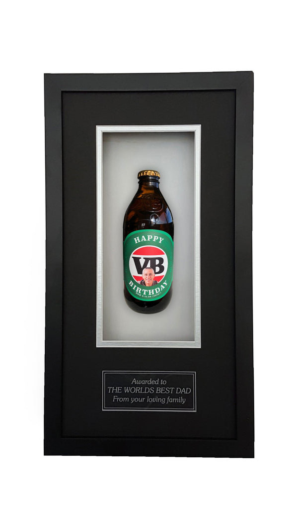 VICTORIA BITTER Framed Beer Bottle (44cm x 24cm)-My Brand And Me