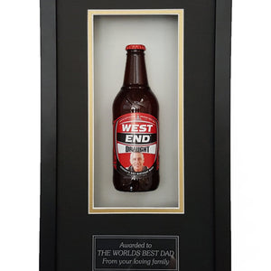 WEST END DRAUGHT Framed Beer Bottle (44cm x 24cm)-My Brand And Me