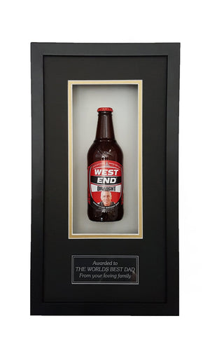 WEST END DRAUGHT Framed Beer Bottle (44cm x 24cm)-My Brand And Me