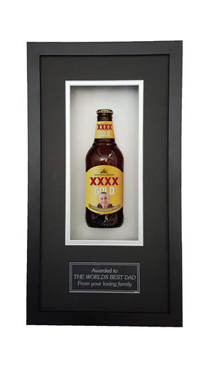 XXXX GOLD Framed Beer Bottle (44cm x 24cm) (beer not included)