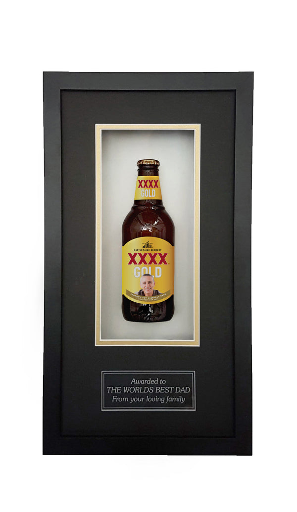 XXXX GOLD Framed Beer Bottle (44cm x 24cm) (beer not included)